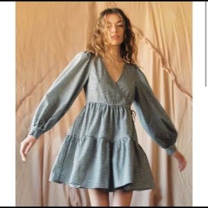 NWT Christy Dawn • Liana Picnic Gingham • shirt wrap dress